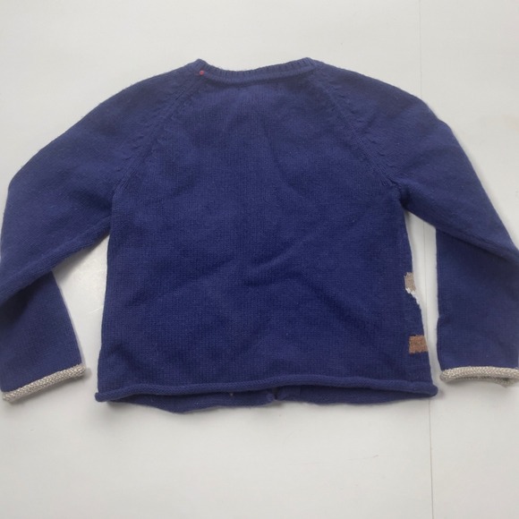 Baby Boden Cardigan Sweater Kids 2-3Y Blue Birds Holiday Christmas Knit - Picture 9 of 10